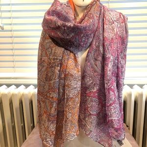 NWT Echo Scarf Lg Rectangle Pink Peach